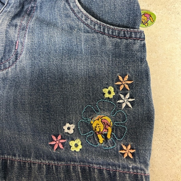 VGT Toddler Disney Blue Shorts with Embroidered Floral Details - Picture 3 of 4